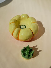 Load image into Gallery viewer, Ceramic Tomato Candle Holder (Yellow &amp; Orange)
