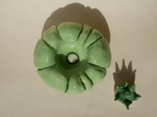 Load image into Gallery viewer, Ceramic Tomato Candle Holder (Green)
