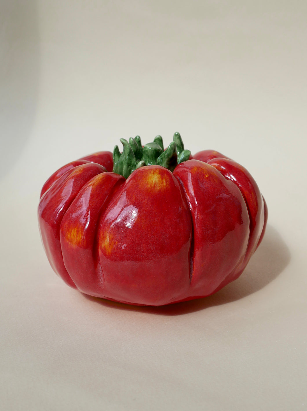Ceramic Tomato Candle Holder (Red)