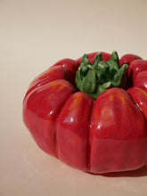Load image into Gallery viewer, Ceramic Tomato Candle Holder (Red)
