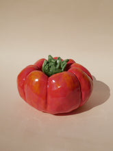 Load image into Gallery viewer, Ceramic Tomato Candle Holder (Orange-Red)
