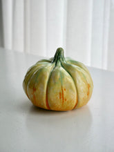 Load image into Gallery viewer, Ceramic Yellow/Green Patterned Pumpkin