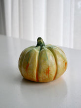 Load image into Gallery viewer, Ceramic Yellow/Green Patterned Pumpkin