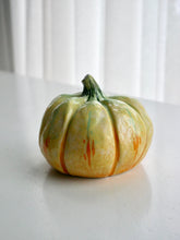 Load image into Gallery viewer, Ceramic Yellow/Green Patterned Pumpkin