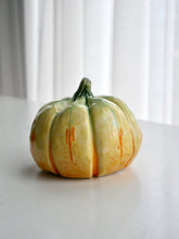 Load image into Gallery viewer, Ceramic Yellow/Green Patterned Pumpkin