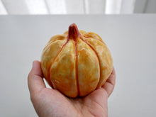 Load image into Gallery viewer, Ceramic Orange Patterned Pumpkin