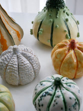 Load image into Gallery viewer, Ceramic Textured Milky Moon Pumpkin