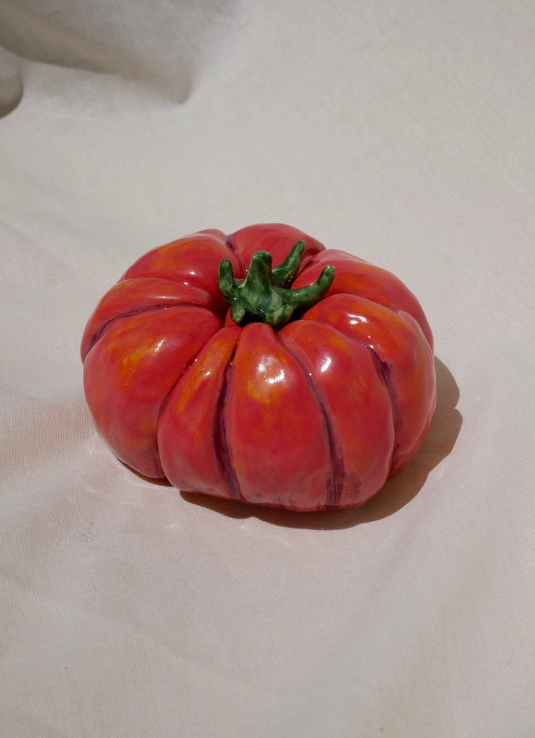 Ceramic Tomato (Medium/Small - Red-Burgundy)