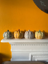 Load image into Gallery viewer, Ceramic Textured Milky Moon Pumpkin
