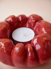 Load image into Gallery viewer, Big Ceramic Tomato Candle Holder (Red)
