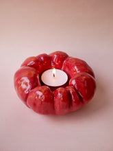 Load image into Gallery viewer, Big Ceramic Tomato Candle Holder (Red)
