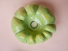 Load image into Gallery viewer, Big Ceramic Tomato Candle Holder (Green)
