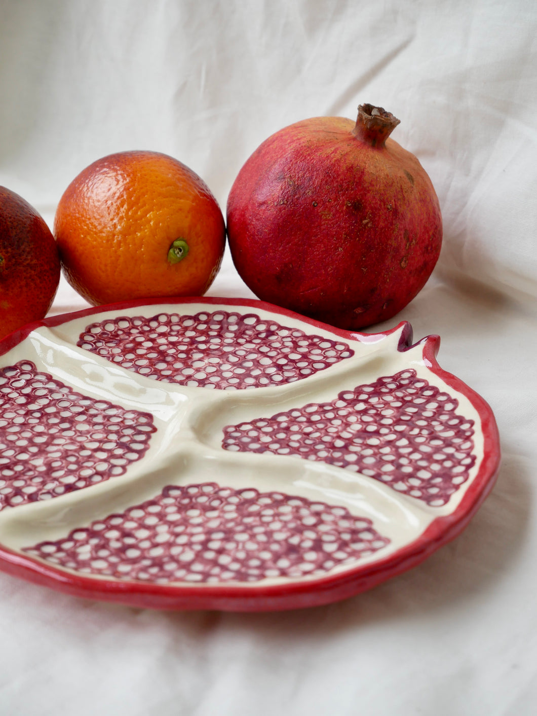 Ceramic Pomegranate Sharing Plate