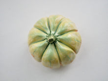 Load image into Gallery viewer, Ceramic Yellow/Green Patterned Pumpkin
