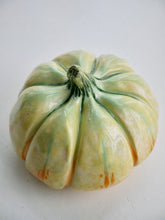 Load image into Gallery viewer, Ceramic Yellow/Green Patterned Pumpkin
