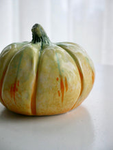 Load image into Gallery viewer, Ceramic Yellow/Green Patterned Pumpkin

