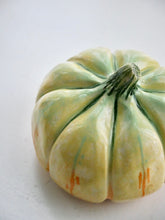 Load image into Gallery viewer, Ceramic Yellow/Green Patterned Pumpkin
