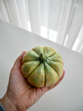 Load image into Gallery viewer, Ceramic Yellow/Green Patterned Pumpkin
