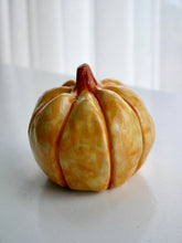 Load image into Gallery viewer, Ceramic Orange Patterned Pumpkin
