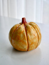 Load image into Gallery viewer, Ceramic Orange Patterned Pumpkin
