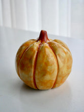 Load image into Gallery viewer, Ceramic Orange Patterned Pumpkin
