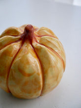 Load image into Gallery viewer, Ceramic Orange Patterned Pumpkin
